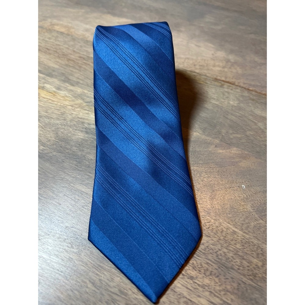 KETCH Men's Blue Striped‎ Silk Necktie Formal Business Accessory